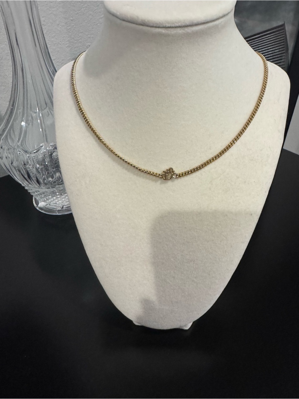Dior Gold-Tone 'Dior” Logo Necklace with COA - Picture 7 of 9